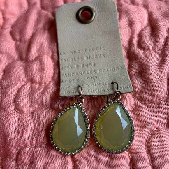 Mint | Translucent Tear Drop Earrings - Picture 2 of 4